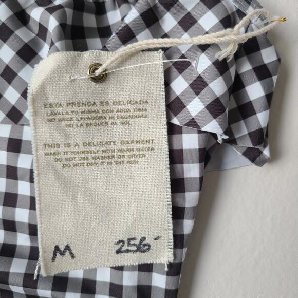 Verdelimon NEW One Piece Swimsuit Gingham Halter Ruffle Size Medium Preppy NWT - Picture 6 of 8